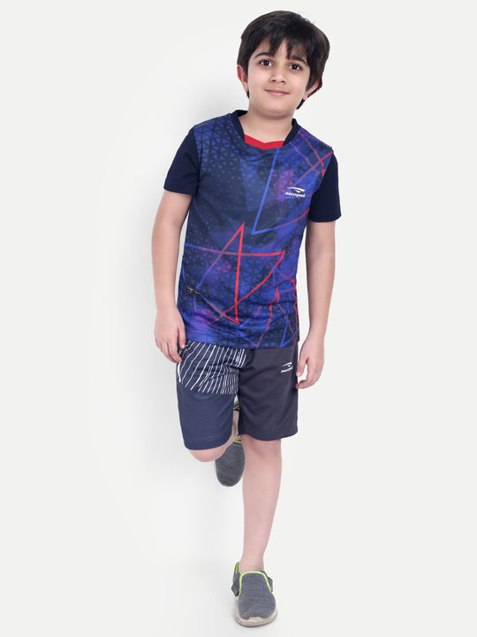 NAVY BLUE V NECK TEE - KIDS