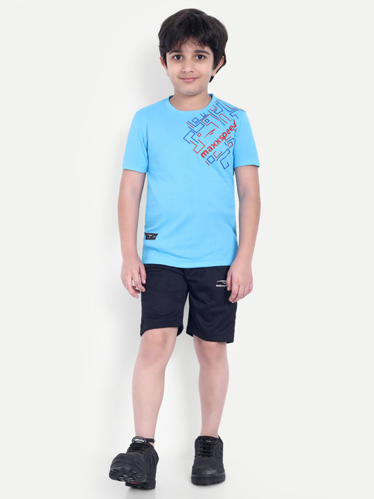 NEON BLUE GRAPHIC TEE - KIDS