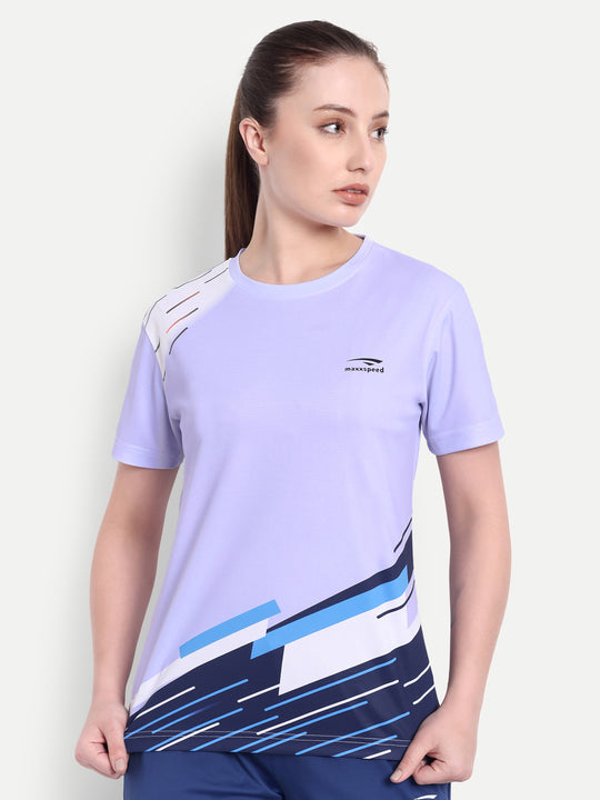 VIOLET GRAPHIC T-SHIRT - AERO TEE - WOMEN