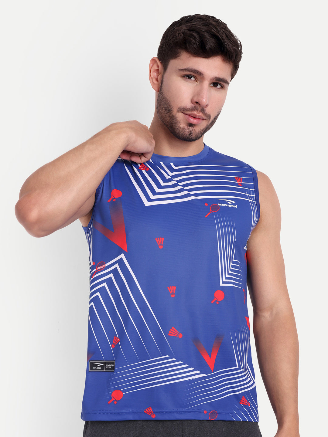 IMPERIAL BLUE SLEEVELESS TSHIRT- AERO TEE