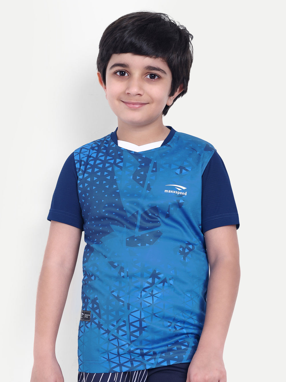 RAMA BLUE V NECK TEE - KIDS