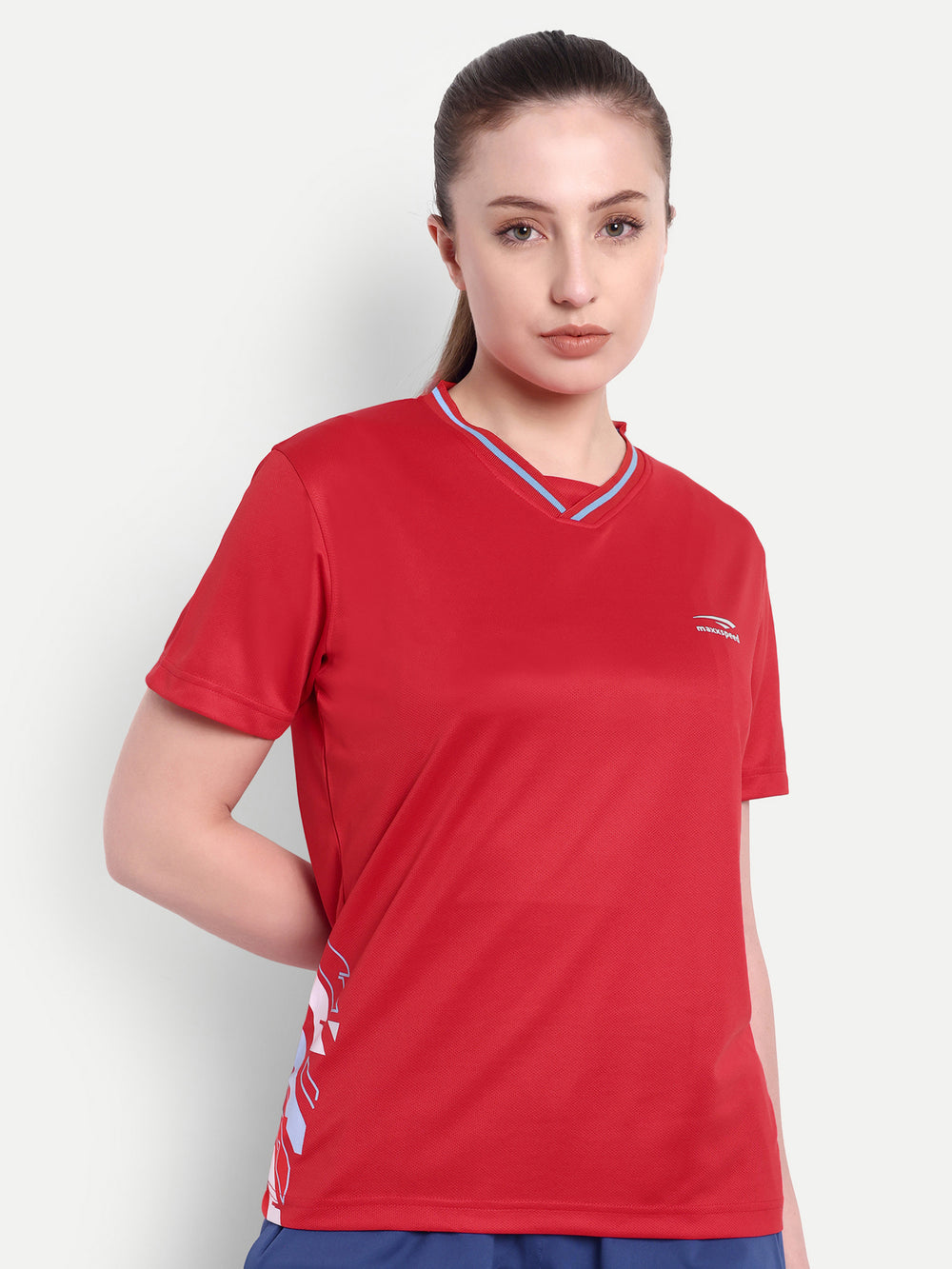 RED CREW NECK TSHIRT - WOMEN