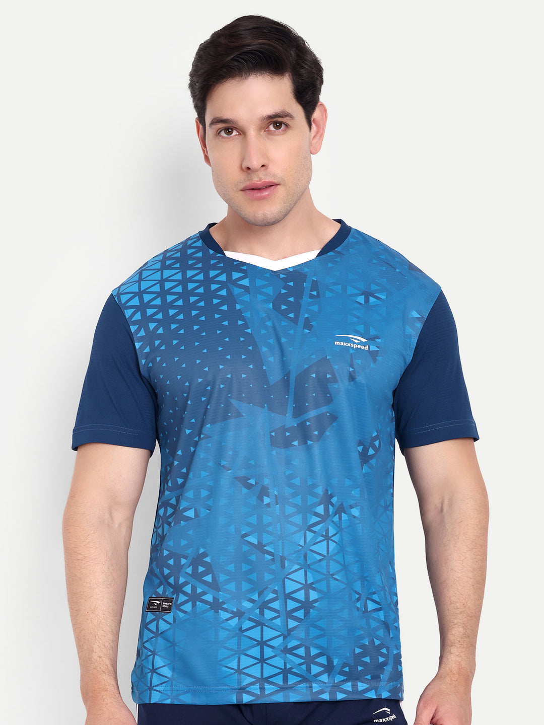 RAMA BLUE V NECK TEE