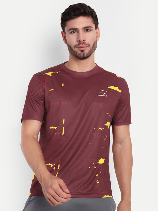 DUSTY BROWN GRAPHIC TSHIRT-AERO TEE