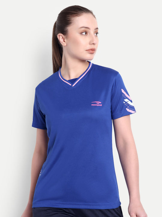 ROYAL BLUE CREW NECK TSHIRT - WOMEN