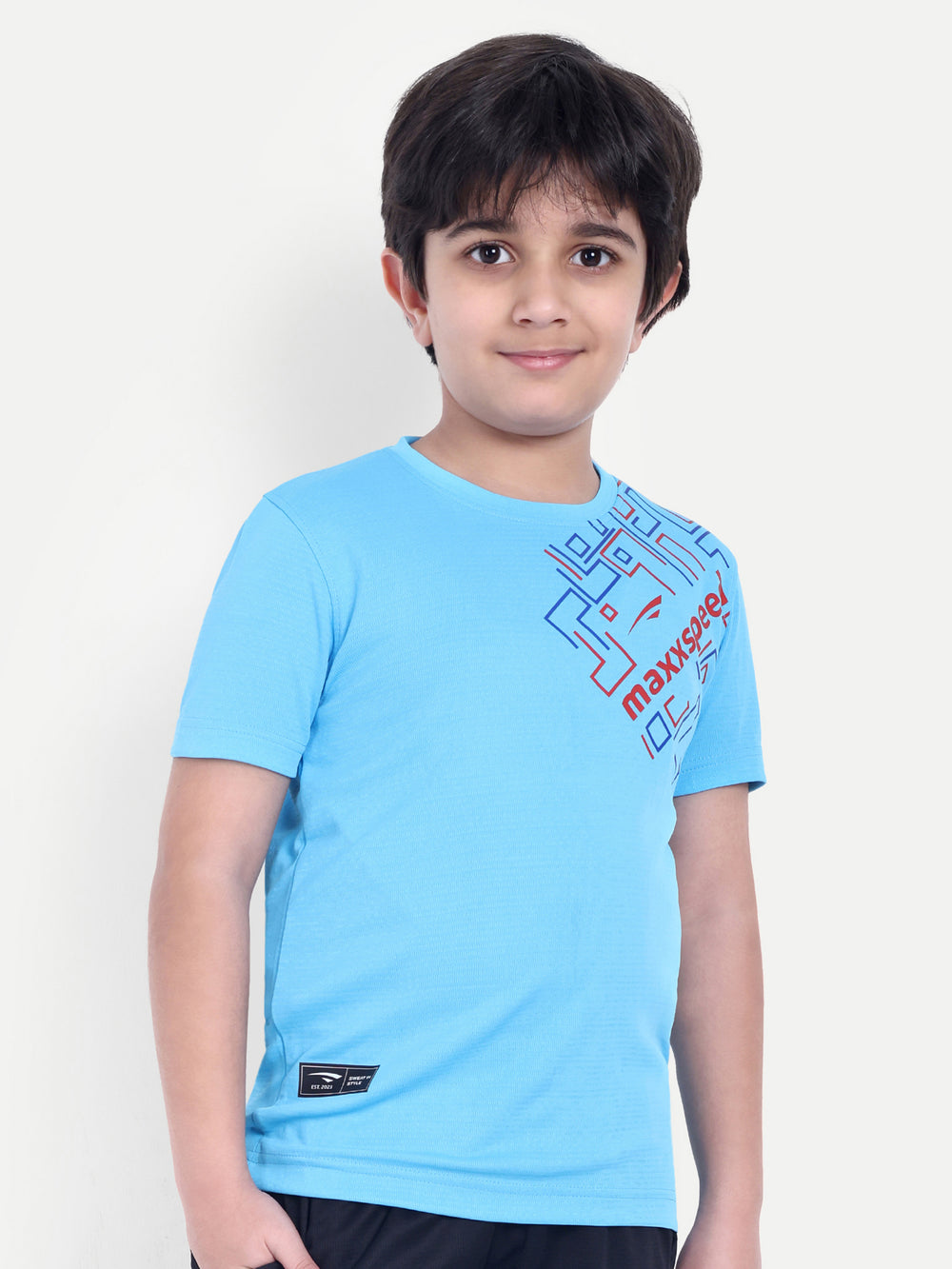 NEON BLUE GRAPHIC TEE - KIDS