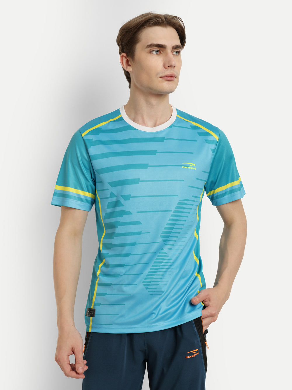 Sea Blue Graphic Badminton Tshirt