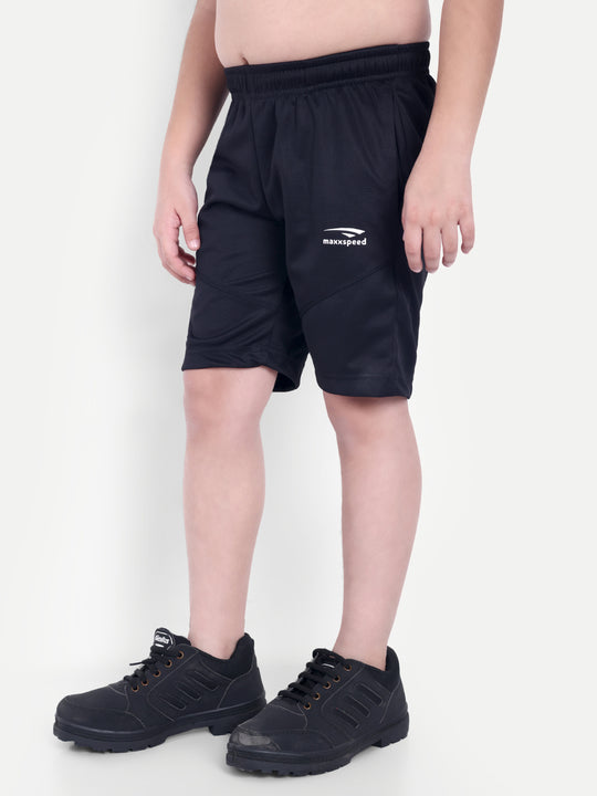 BLACK BADMINTON SHORTS - KIDS