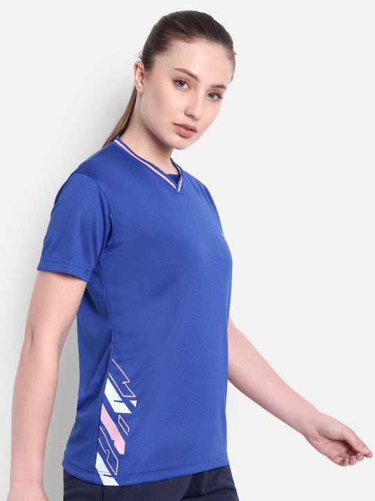 ROYAL BLUE CREW NECK TSHIRT - WOMEN