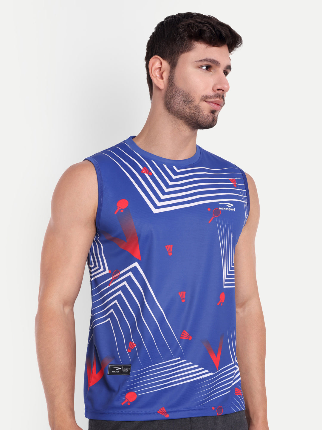 IMPERIAL BLUE SLEEVELESS TSHIRT- AERO TEE