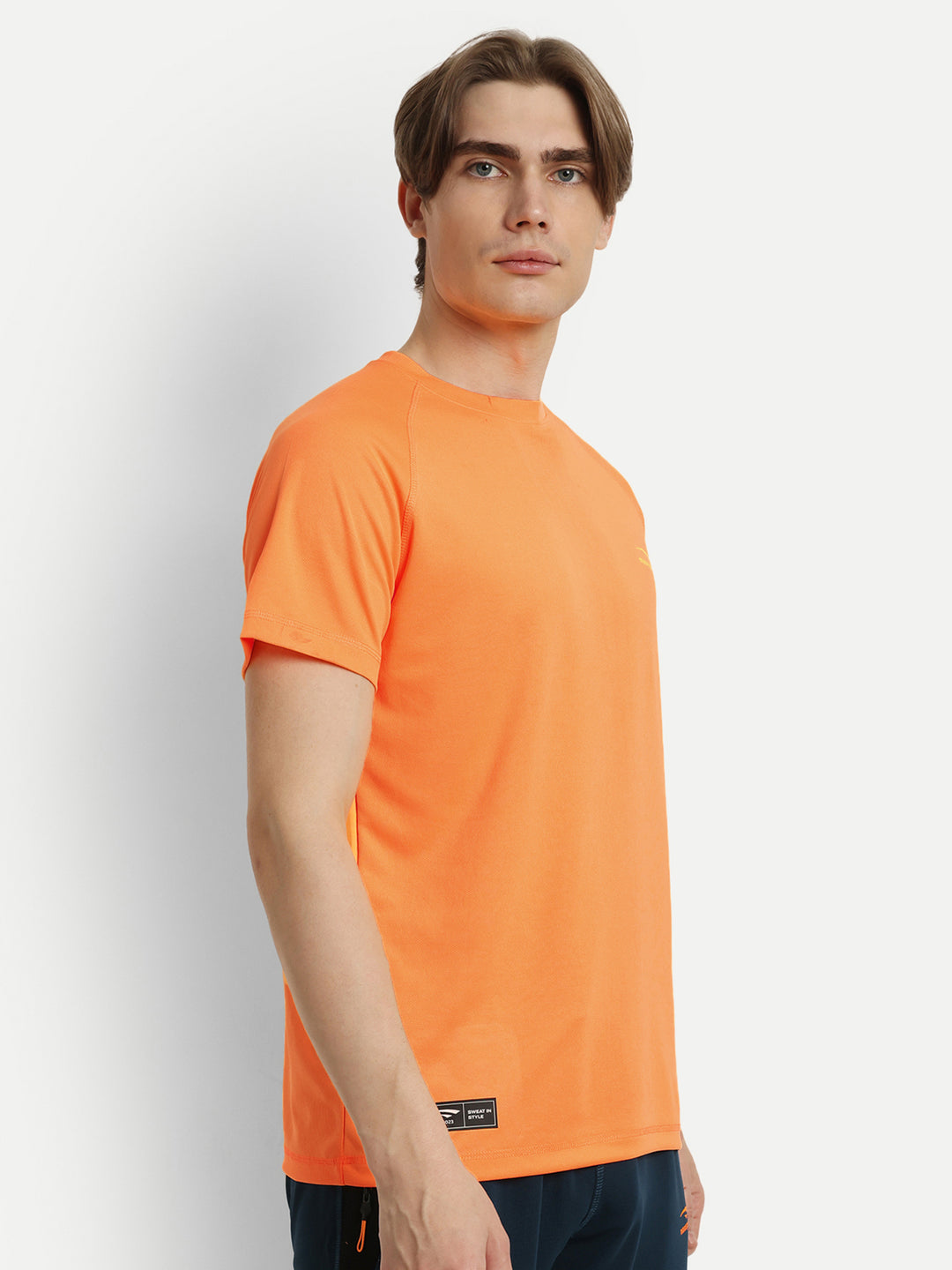 Orange Plain Badminton Tshirt