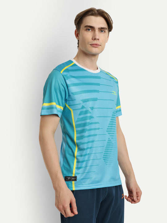 Sea Blue Graphic Badminton Tshirt