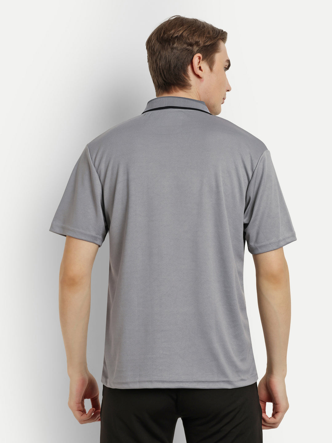 Light Grey Polo Badminton Tshirt