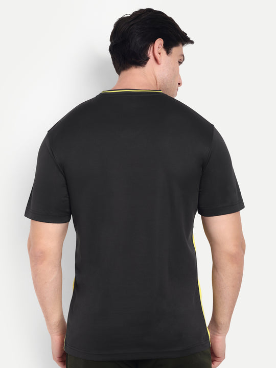 BLACK CAMOUFLAGE  CREW NECK TSHIRT