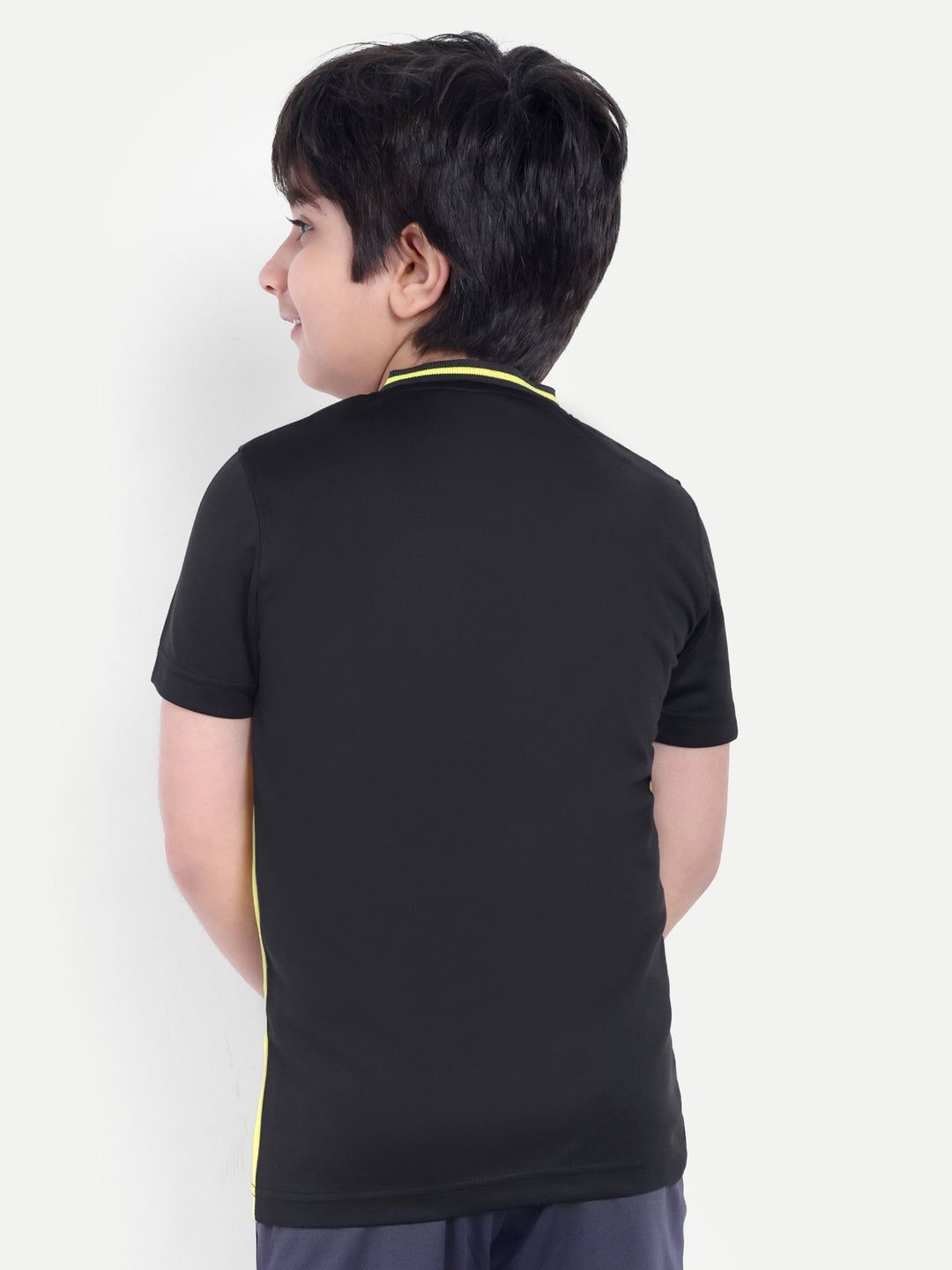 BLACK CAMOUFLAGE CREW NECK TSHIRT - KIDS