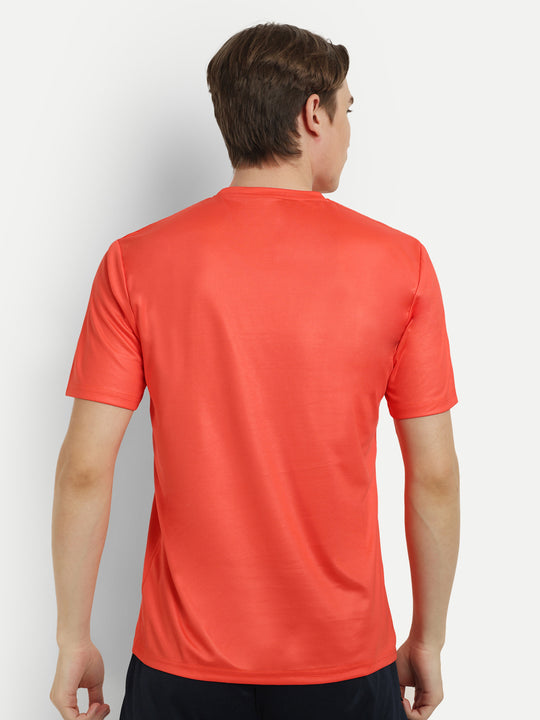 Orange & Red Mix Badminton Tshirt