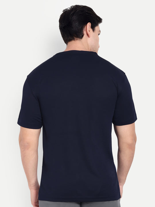 NAVY BLUE V NECK TEE