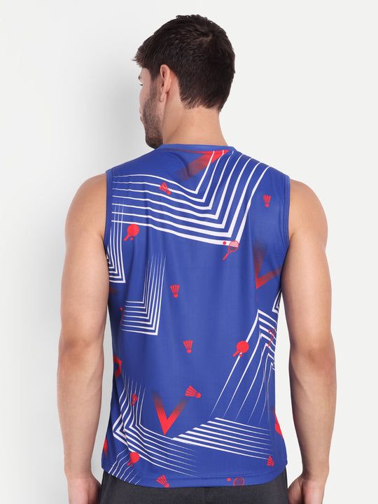 IMPERIAL BLUE SLEEVELESS TSHIRT- AERO TEE