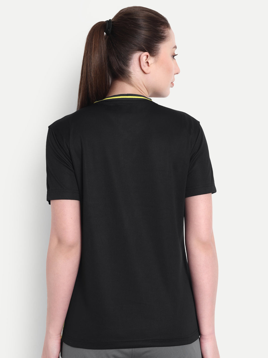 BLACK CAMOUFLAGE  CREW NECK TSHIRT - WOMEN