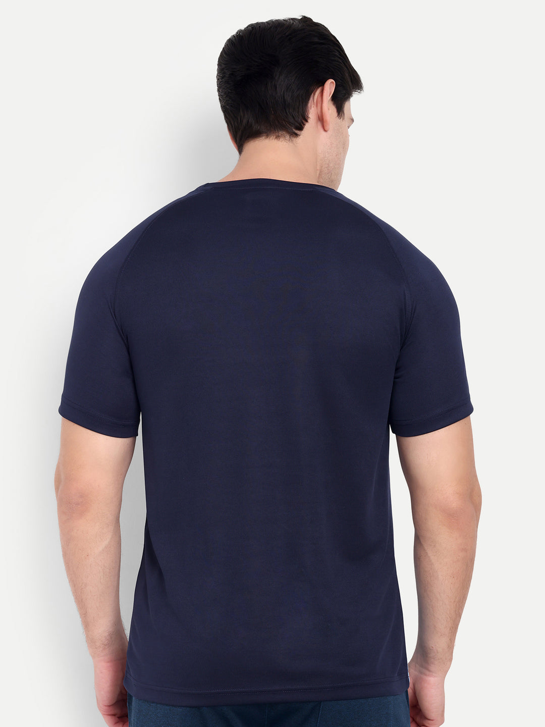 SKY AND NAVY REGLAN SLEEVE TEE