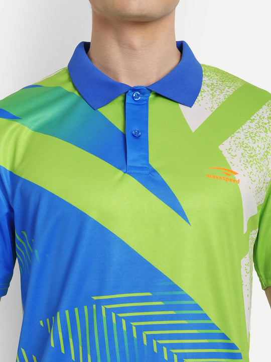 Green & Blue Badminton Tshirt