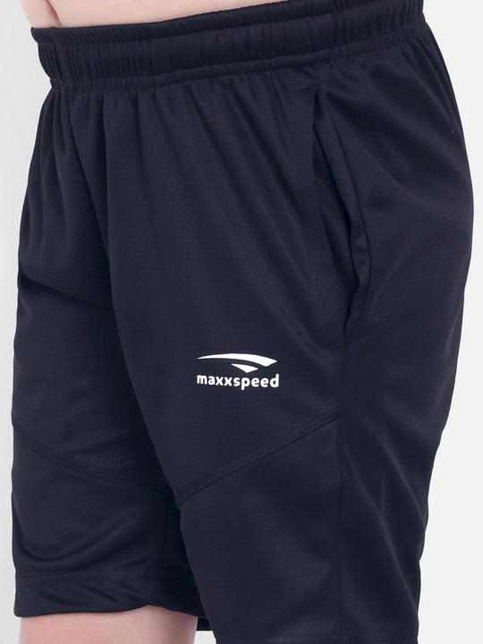 BLACK BADMINTON SHORTS - KIDS