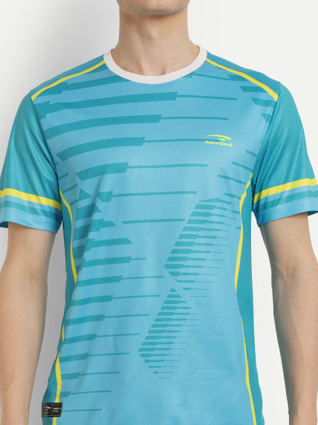 Sea Blue Graphic Badminton Tshirt