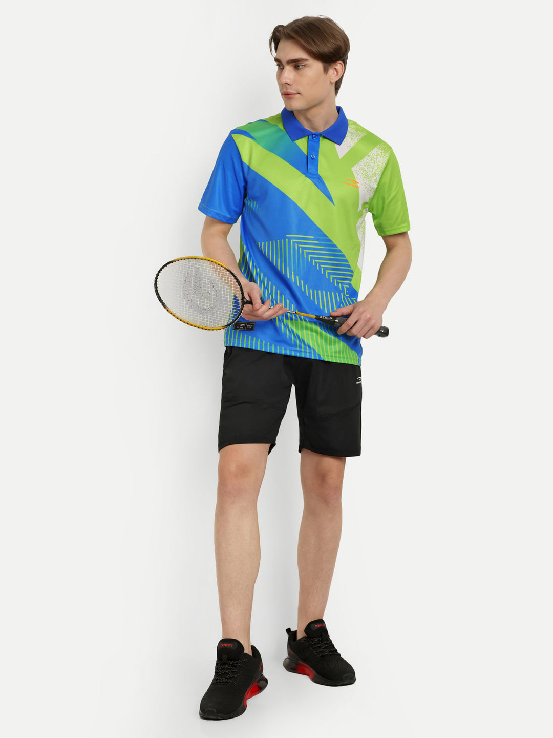 Green & Blue Badminton Tshirt