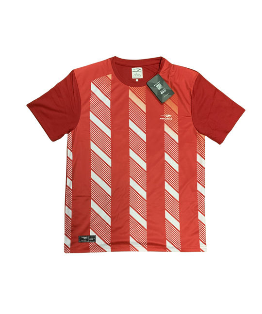 Red & White Badminton Tshirt